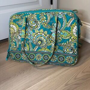 Vera Bradley quilted cotton pet carrier in the retired "Peacock"